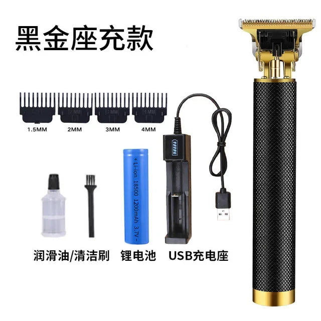 Factory direct sales T9 dragon and phoenix Buddha head hair clipper electric clipper razor retro oil head fader